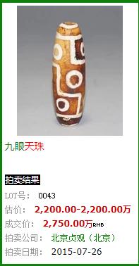 天珠成交价及记录，你了解多少
